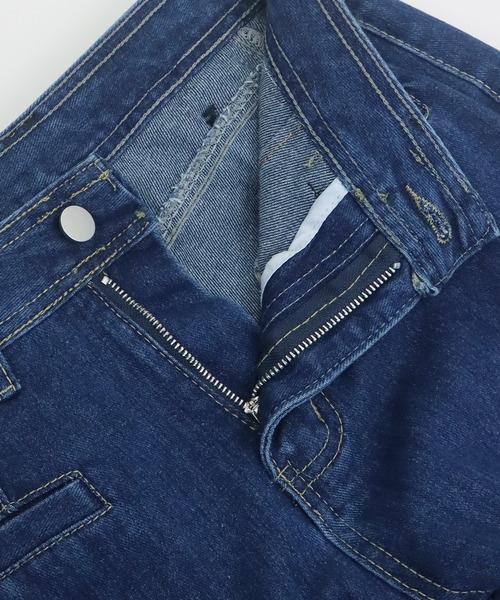 BLUEEAST（ブルーイースト）の「ハイウエストバックリボンワイドデニムパンツ（デニムパンツ・レディース・ネイビー・MEDIUM/LARGE）」の16枚目の写真