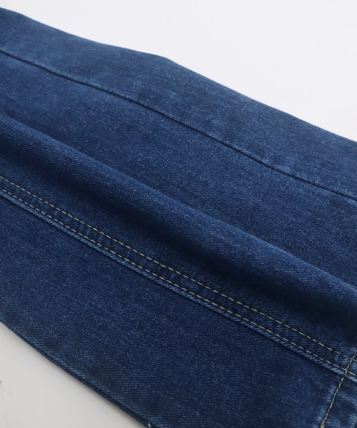 BLUEEAST（ブルーイースト）の「ハイウエストバックリボンワイドデニムパンツ（デニムパンツ・レディース・ネイビー・MEDIUM/LARGE）」の17枚目の写真