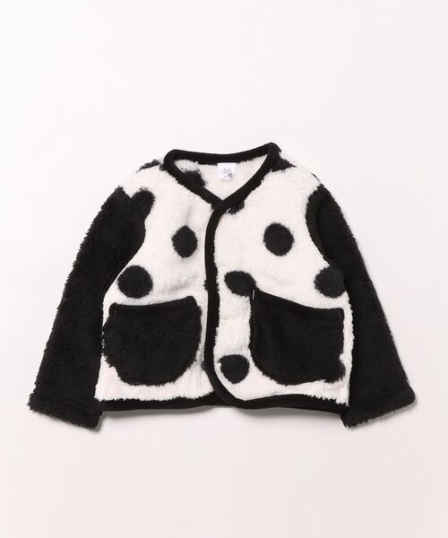 RAGMART(ラグマート)の「モフモフファージャケット(その他アウター・キッズ・ネイビー/ドット・80cm/90cm)」の2枚目の写真
