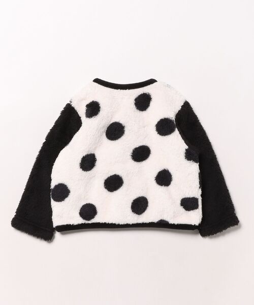 RAGMART(ラグマート)の「モフモフファージャケット(その他アウター・キッズ・ネイビー/ドット・80cm/90cm)」の3枚目の写真