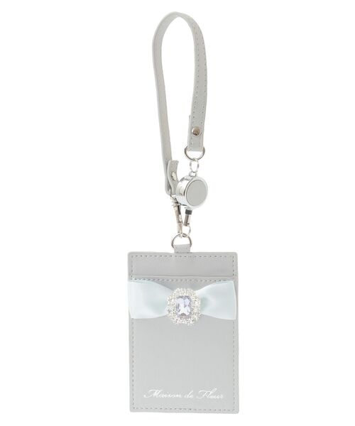 Maison de FLEUR(メゾンドフルール)の「リール付きビジューリボンパスケース(パスケース・レディース・ライトブルー/ブラック/ピンク・FREE)」の14枚目の写真