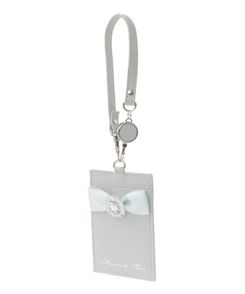 Maison de FLEUR(メゾンドフルール)の「リール付きビジューリボンパスケース(パスケース・レディース・ライトブルー/ブラック/ピンク・FREE)」の15枚目の写真