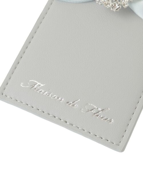 Maison de FLEUR(メゾンドフルール)の「リール付きビジューリボンパスケース(パスケース・レディース・ライトブルー/ブラック/ピンク・FREE)」の7枚目の写真