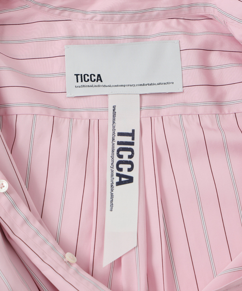 TICCA（ティッカ）の「TICCA ティッカ ノーカラービブヨークシャツ TBEA-102（シャツ/ブラウス・レディース・ピンク・FREE）」の14枚目の写真