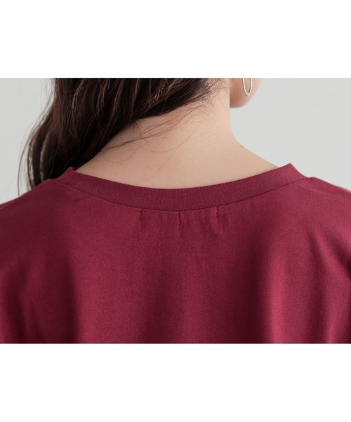 n'OrLABEL(ノアールレーベル)の「【汗じみ防止】ストライプ異素材切替カットソー(Tシャツ/カットソー・レディース・ボルドー/ネイビー/ブラック・FREE)」の22枚目の写真