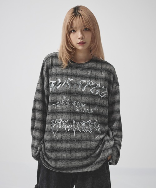 MSG(エムエスジー)の「ダメージロングスリーブカットソー【UNISEX】(Tシャツ/カットソー・メンズ・ダークグレー/ライトグレー/ブラック・XL/L/M/S)」の3枚目の写真