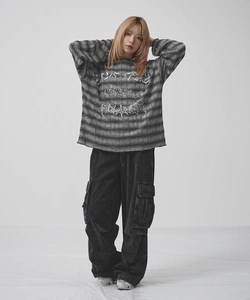 MSG(エムエスジー)の「ダメージロングスリーブカットソー【UNISEX】(Tシャツ/カットソー・メンズ・ダークグレー/ライトグレー/ブラック・XL/L/M/S)」の4枚目の写真