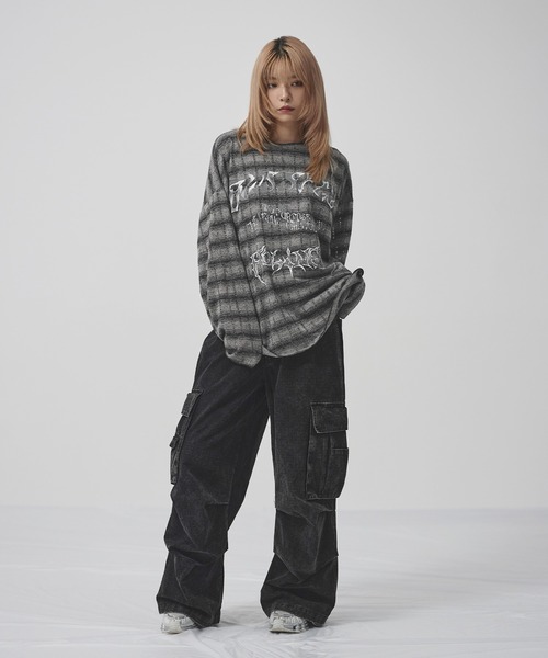 MSG(エムエスジー)の「ダメージロングスリーブカットソー【UNISEX】(Tシャツ/カットソー・メンズ・ダークグレー/ライトグレー/ブラック・XL/L/M/S)」の5枚目の写真