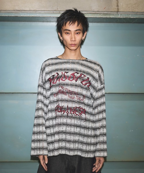 MSG(エムエスジー)の「ダメージロングスリーブカットソー【UNISEX】(Tシャツ/カットソー・メンズ・ダークグレー/ライトグレー/ブラック・XL/L/M/S)」の9枚目の写真