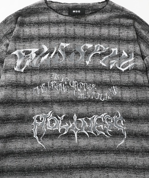 MSG(エムエスジー)の「ダメージロングスリーブカットソー【UNISEX】(Tシャツ/カットソー・メンズ・ダークグレー/ライトグレー/ブラック・XL/L/M/S)」の16枚目の写真