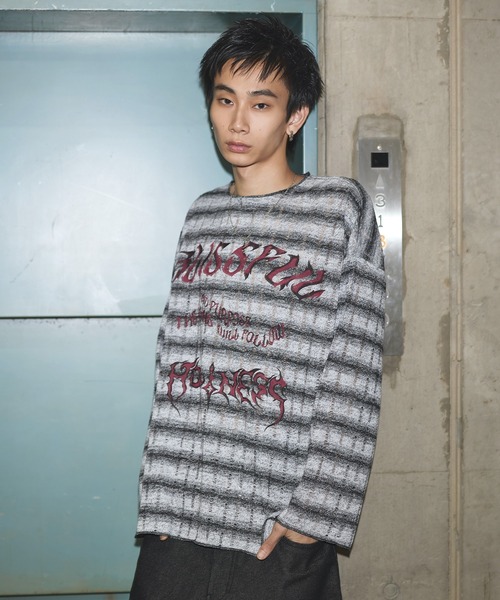 MSG(エムエスジー)の「ダメージロングスリーブカットソー【UNISEX】(Tシャツ/カットソー・メンズ・ダークグレー/ライトグレー/ブラック・XL/L/M/S)」の21枚目の写真