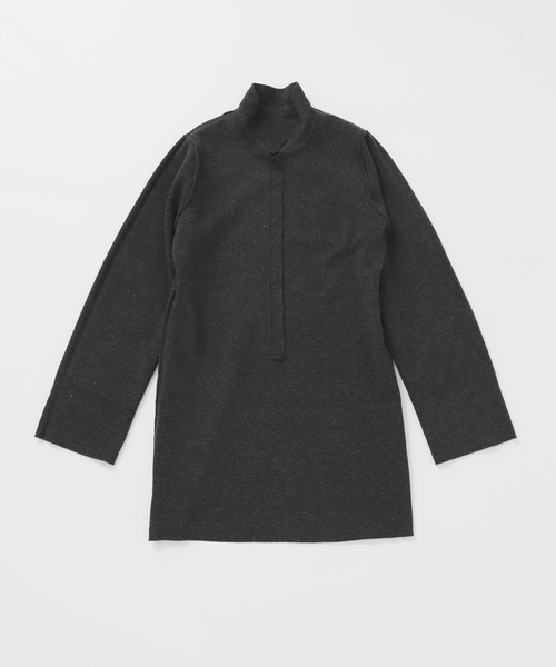 Spick & Span（スピックアンドスパン）の「ポロシャツチュニックニットワンピ（ワンピース・レディース・チャコールグレー/キャメル・FREE）」の19枚目の写真