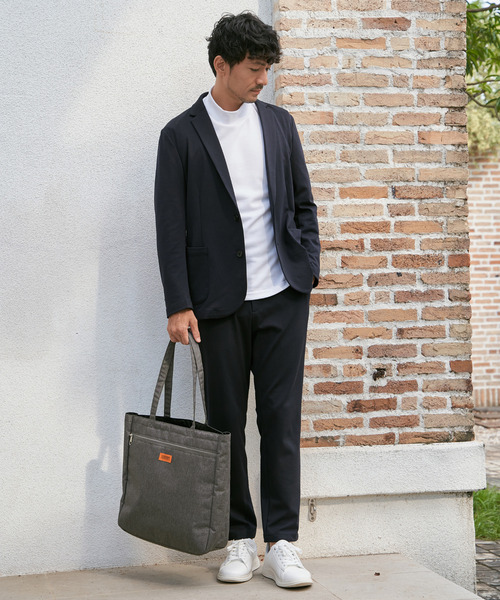 UNIVERSAL OVERALL（ユニバーサルオーバーオール）の「UNIVERSAL OVERALL ユニバーサルオーバーオール メランジ トートバッグ（トートバッグ・メンズ・ブラック/グレー/ネイビー・FREE）」の6枚目の写真