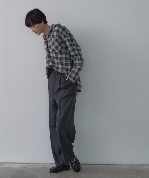 GALLEST（ギャレスト）の「オンブレチェックシャツ（シャツ/ブラウス・レディース・ブラック系1/ベージュ系その他5・38）」の5枚目の写真