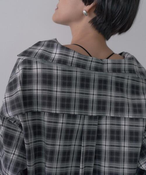 GALLEST（ギャレスト）の「オンブレチェックシャツ（シャツ/ブラウス・レディース・ブラック系1/ベージュ系その他5・38）」の9枚目の写真