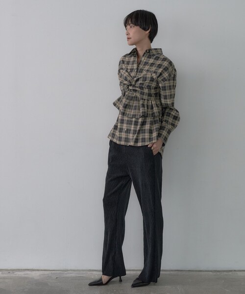 GALLEST（ギャレスト）の「オンブレチェックシャツ（シャツ/ブラウス・レディース・ブラック系1/ベージュ系その他5・38）」の12枚目の写真