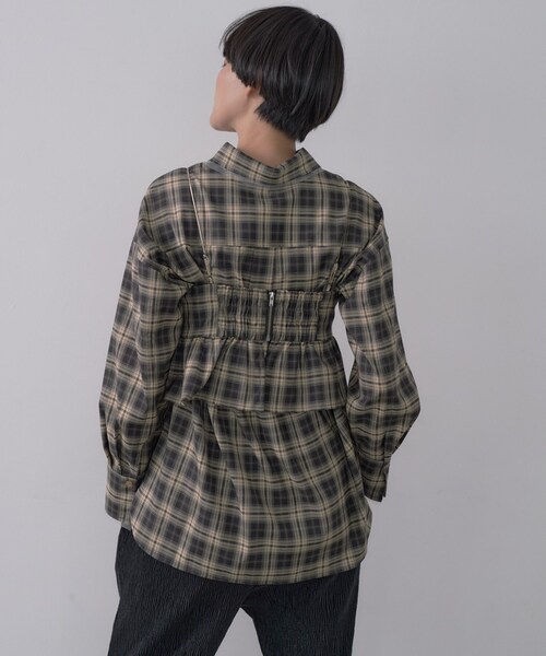 GALLEST（ギャレスト）の「オンブレチェックシャツ（シャツ/ブラウス・レディース・ブラック系1/ベージュ系その他5・38）」の15枚目の写真