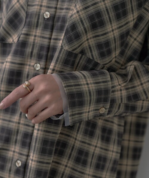 GALLEST（ギャレスト）の「オンブレチェックシャツ（シャツ/ブラウス・レディース・ブラック系1/ベージュ系その他5・38）」の17枚目の写真