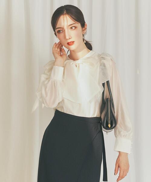 SWINGLE（スウィングル）の「【日本製】ラップデザインタイトスカート（スカート・レディース・ライトグレー/ネイビー・SMALL/MEDIUM）」の20枚目の写真