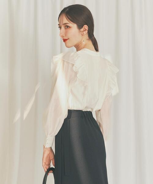 SWINGLE（スウィングル）の「【日本製】ラップデザインタイトスカート（スカート・レディース・ライトグレー/ネイビー・SMALL/MEDIUM）」の21枚目の写真