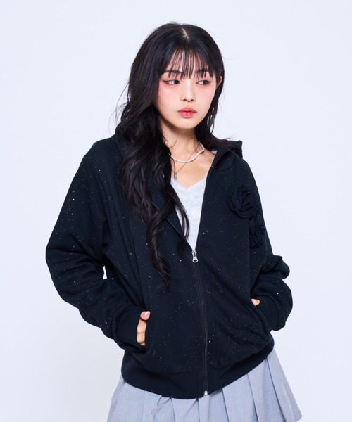 Rose parker / ローズラメパーカー（パーカー）｜Poly Jam（ポリー