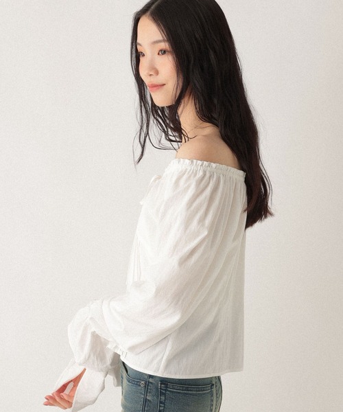 Heather(ヘザー)の「2WAYオフショルリボンブラウス 592568(シャツ/ブラウス・レディース・オフホワイト/ホワイト系その他/ブラック系その他・FREE)」の5枚目の写真