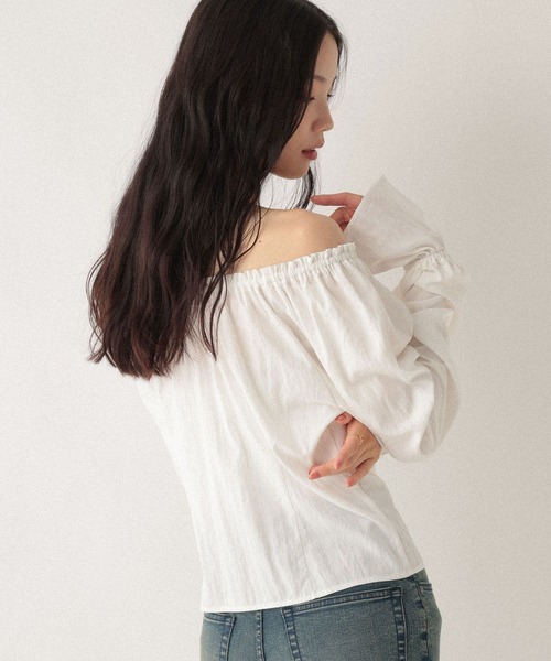 Heather(ヘザー)の「2WAYオフショルリボンブラウス 592568(シャツ/ブラウス・レディース・オフホワイト/ホワイト系その他/ブラック系その他・FREE)」の6枚目の写真