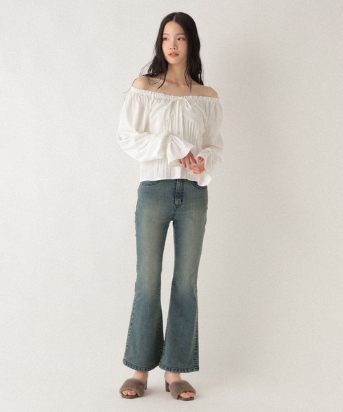 Heather(ヘザー)の「2WAYオフショルリボンブラウス 592568(シャツ/ブラウス・レディース・オフホワイト/ホワイト系その他/ブラック系その他・FREE)」の7枚目の写真