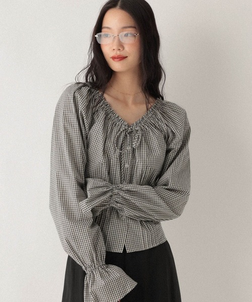 Heather(ヘザー)の「2WAYオフショルリボンブラウス 592568(シャツ/ブラウス・レディース・オフホワイト/ホワイト系その他/ブラック系その他・FREE)」の10枚目の写真