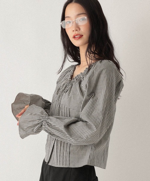 Heather(ヘザー)の「2WAYオフショルリボンブラウス 592568(シャツ/ブラウス・レディース・オフホワイト/ホワイト系その他/ブラック系その他・FREE)」の11枚目の写真