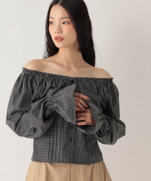 Heather(ヘザー)の「2WAYオフショルリボンブラウス 592568(シャツ/ブラウス・レディース・オフホワイト/ホワイト系その他/ブラック系その他・FREE)」の17枚目の写真