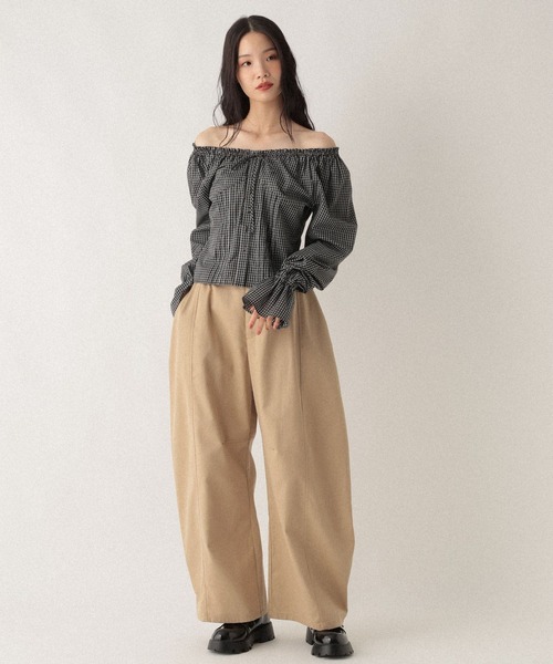 Heather(ヘザー)の「2WAYオフショルリボンブラウス 592568(シャツ/ブラウス・レディース・オフホワイト/ホワイト系その他/ブラック系その他・FREE)」の20枚目の写真