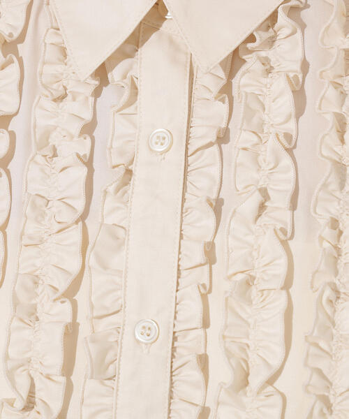 N.(N. Natural Beauty Basic)(エヌエヌナチュラルビューティーベーシック)の「フロントフリルブラウス(シャツ/ブラウス・レディース・ブルー/アイボリー・MEDIUM)」の20枚目の写真