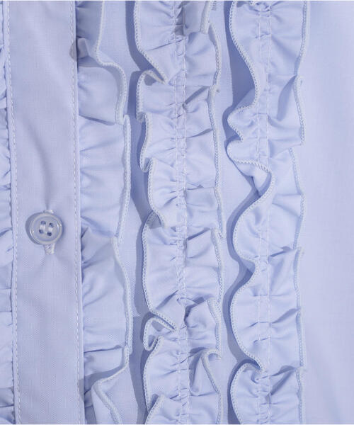 N.(N. Natural Beauty Basic)(エヌエヌナチュラルビューティーベーシック)の「フロントフリルブラウス(シャツ/ブラウス・レディース・ブルー/アイボリー・MEDIUM)」の3枚目の写真