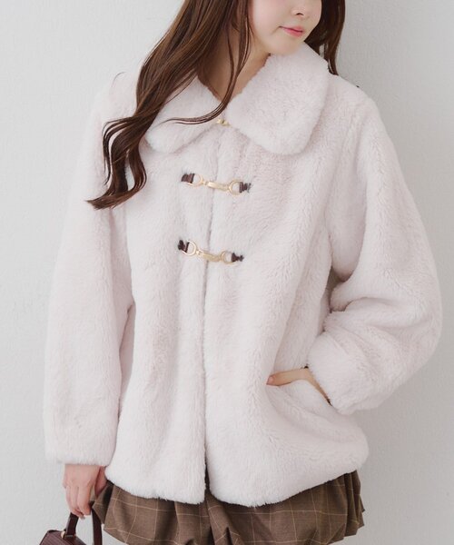 ラビットファービット付きミドルコート（ブルゾン）｜Another Branch