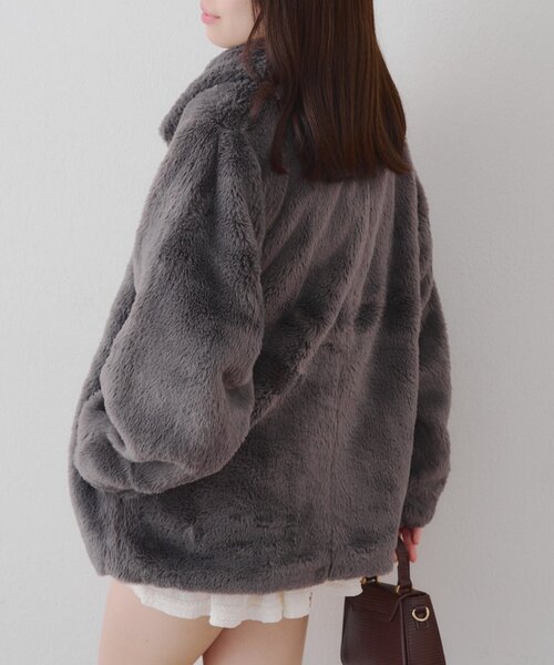 ラビットファービット付きミドルコート（ブルゾン）｜Another Branch