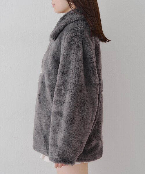 セール】ラビットファービット付きミドルコート(ブルゾン)|Another セール】ラビットファービット付きミドルコート(ブルゾン)|Another