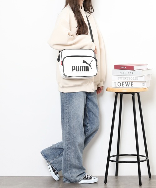 PUMA（プーマ）の「PUMA プーマ エナメルショルダーバッグ（ショルダーバッグ・メンズ・ブラック×ブラック/ブラック×ピンク/ホワイト×ブラック/ブラック×ホワイト・FREE）」の14枚目の写真