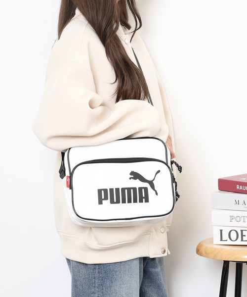 PUMA（プーマ）の「PUMA プーマ エナメルショルダーバッグ（ショルダーバッグ・メンズ・ブラック×ブラック/ブラック×ピンク/ホワイト×ブラック/ブラック×ホワイト・FREE）」の13枚目の写真