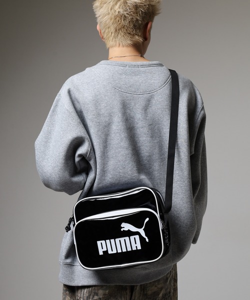 PUMA（プーマ）の「PUMA プーマ エナメルショルダーバッグ（ショルダーバッグ・メンズ・ブラック×ブラック/ブラック×ピンク/ホワイト×ブラック/ブラック×ホワイト・FREE）」の15枚目の写真