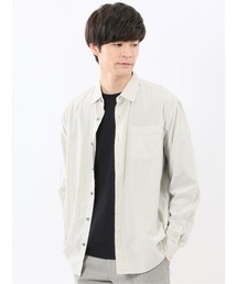 TAKA-Q（タカキュー）の「【シャンブレー 無地】タカキュー レギュラーカラー 長袖 シャツ（シャツ/ブラウス）」