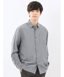TAKA-Q（タカキュー）の「【シャンブレー 無地】タカキュー レギュラーカラー 長袖 シャツ（シャツ/ブラウス）」