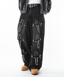 SHORT ROUND（ショートラウンド）の「SHORT ROUND/フリンジデニムパンツ（デニムパンツ）」