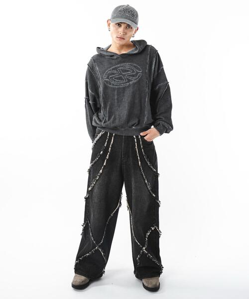 SHORT ROUND（ショートラウンド）の「SHORT ROUND/【25年秋冬新作】フリンジデニムパンツ（デニムパンツ・メンズ・その他2/その他1/その他4/その他3・MEDIUM/LARGE）」の5枚目の写真