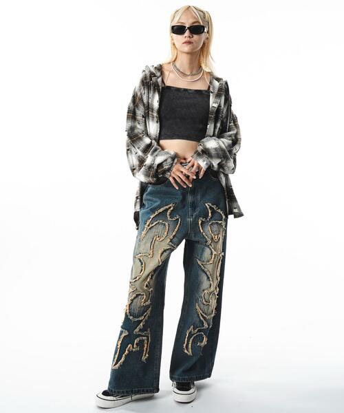 SHORT ROUND（ショートラウンド）の「SHORT ROUND/【25年秋冬新作】フリンジデニムパンツ（デニムパンツ・メンズ・その他2/その他1/その他4/その他3・MEDIUM/LARGE）」の8枚目の写真