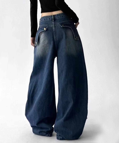 HOOK(フック)の「グラフィックステッチ ダメージ加工 デニムパンツ(デニムパンツ・メンズ・インディゴブルー/ブラック・SMALL/MEDIUM/LARGE)」の22枚目の写真