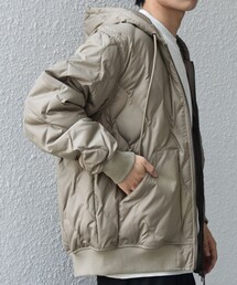 TAION | 【SHIPS any別注】TAION:〈手洗い可能〉ミリタリーキルト ダブルジップ ダウン パーカー◇(ブルゾン)