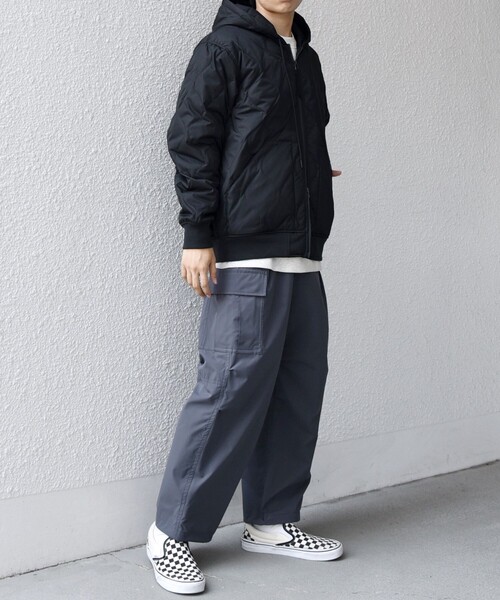 TAION（タイオン）の「【SHIPS any別注】TAION:〈手洗い可能〉ミリタリーキルト ダブルジップ ダウン パーカー◇（ブルゾン・メンズ・ベージュ系/ブラック・SMALL/MEDIUM/LARGE/X-LARGE）」の9枚目の写真