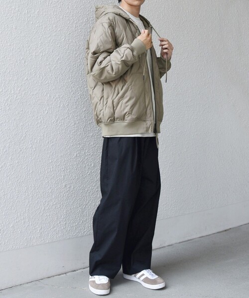 TAION（タイオン）の「【SHIPS any別注】TAION:〈手洗い可能〉ミリタリーキルト ダブルジップ ダウン パーカー◇（ブルゾン・メンズ・ベージュ系/ブラック・SMALL/MEDIUM/LARGE/X-LARGE）」の13枚目の写真