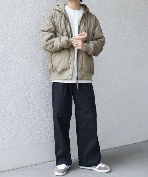 TAION（タイオン）の「【SHIPS any別注】TAION:〈手洗い可能〉ミリタリーキルト ダブルジップ ダウン パーカー◇（ブルゾン・メンズ・ベージュ系/ブラック・SMALL/MEDIUM/LARGE/X-LARGE）」の14枚目の写真